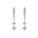 Illuminess™ Mini Sterling Silver Shooting Star Huggies