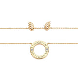 Mini Halo Wings™ Diamond Gold Vermeil Angel Necklace