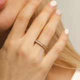 Illuminess™ Gold Vermeil Combi Stack Ring - US 8 / UK P