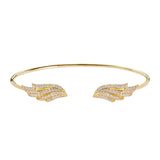 Angel Wings Gold Vermeil Bangle - Medium Size