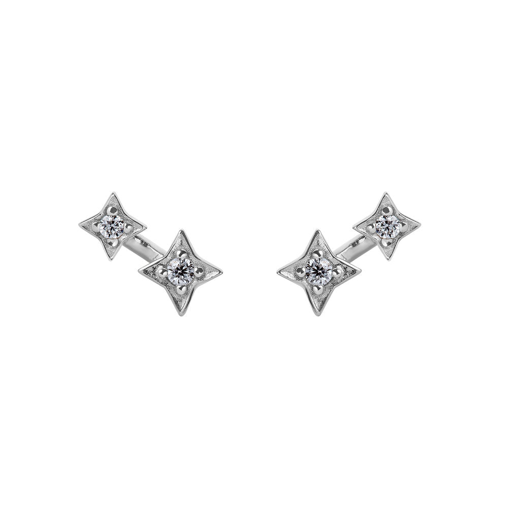 Illuminess™ Sterling Silver Shooting Star Studs