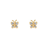 Enchanting Flutterfly™ Gold Vermeil Butterfly Studs