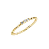Illuminess™ Gold Vermeil Trio Textured Stacking Ring - US 7 / UK N