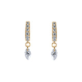 Illuminess™ Gold Vermeil Floating Moissanite Huggies