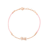 Enchanting Flutterfly™ Rose Gold Vermeil Silk Cord Butterfly Bracelet