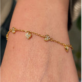 'Choose Love' Heart Bracelet in Gold Vermeil