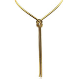 Gold Cobra Chain Knot Necklace