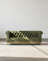Abbado Chesterfield Three Seater Sofa, Real Leather