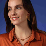 Gold Cobra Chain With Half Dome Pendant