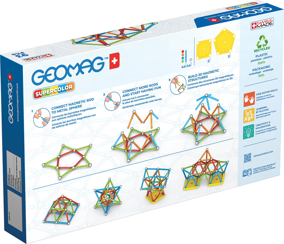 Geomag Supercolor Recycled 93 Pieces Set