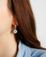 Something Blue Drop Earrings: Gold