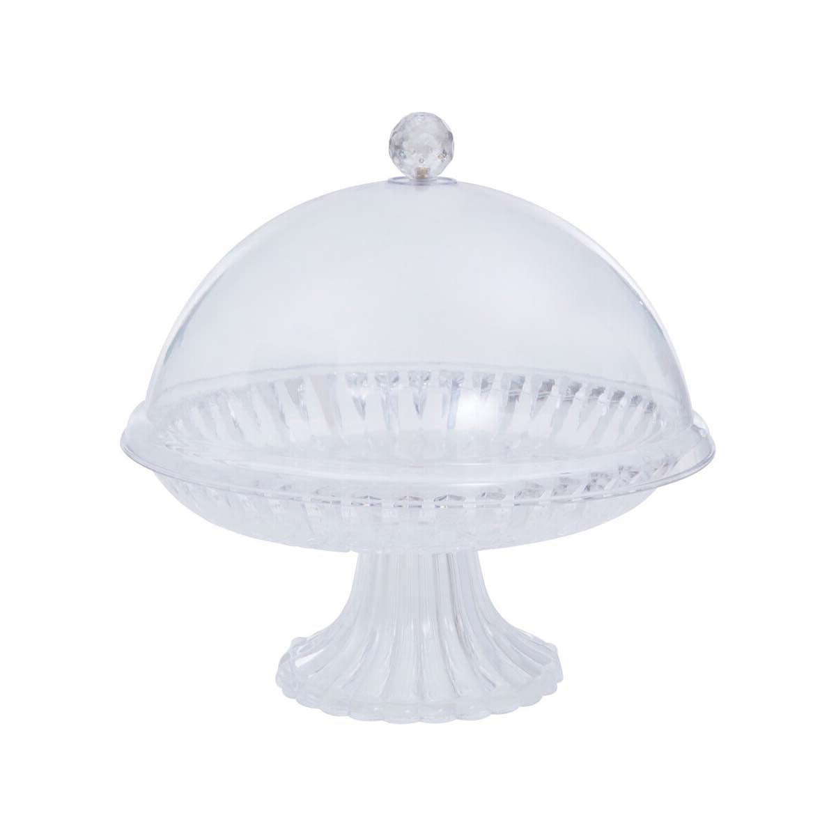 Clear Acrylic Cake Stand With Dome Lid