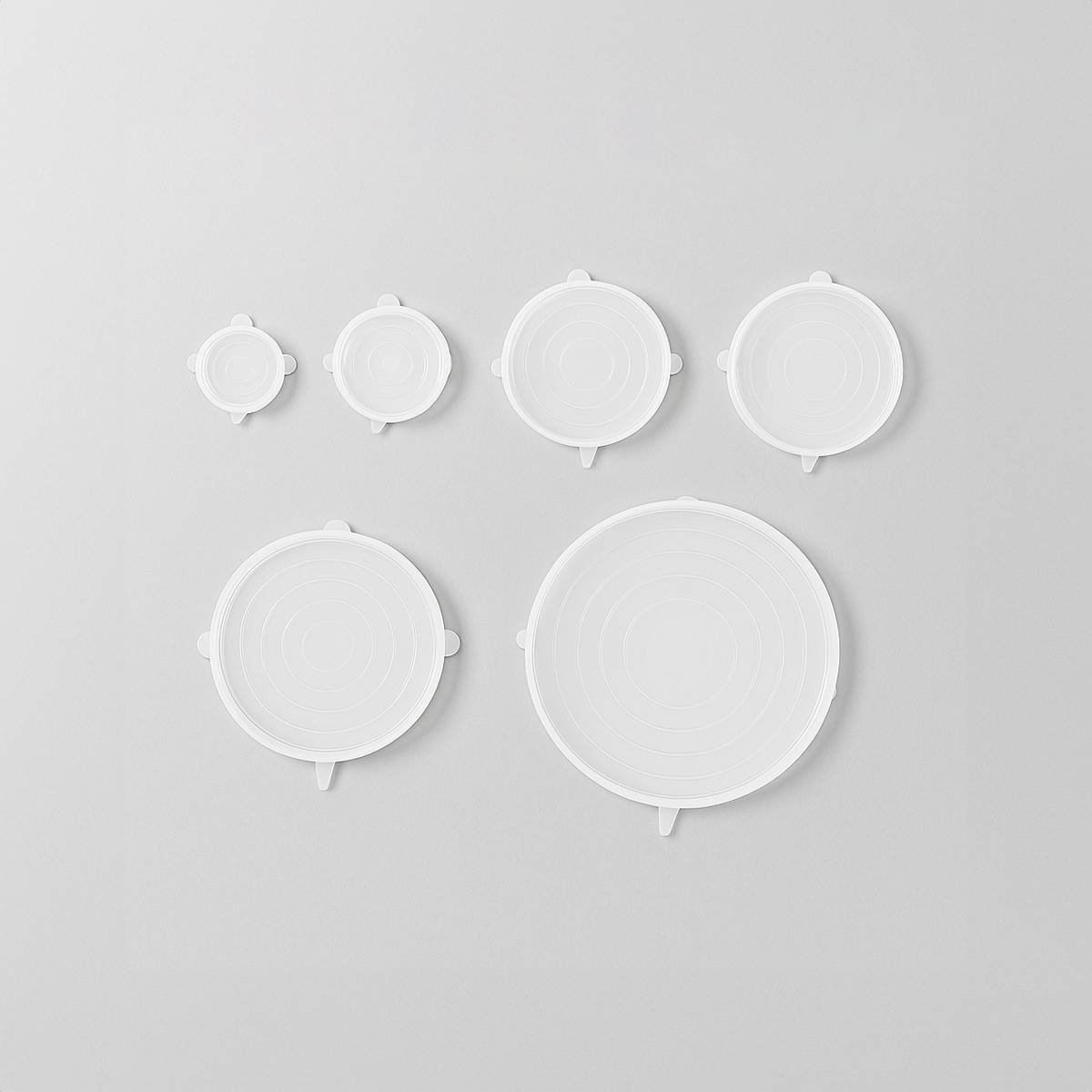 Set Of Six Zing Silicone Lids