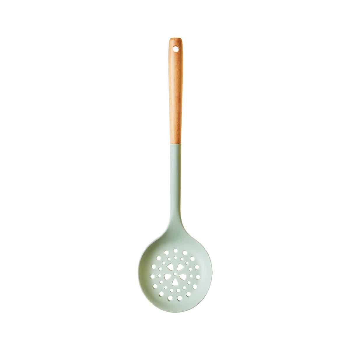 Nova Sage Green Silicone Head Skimmer With Round Wood Handle