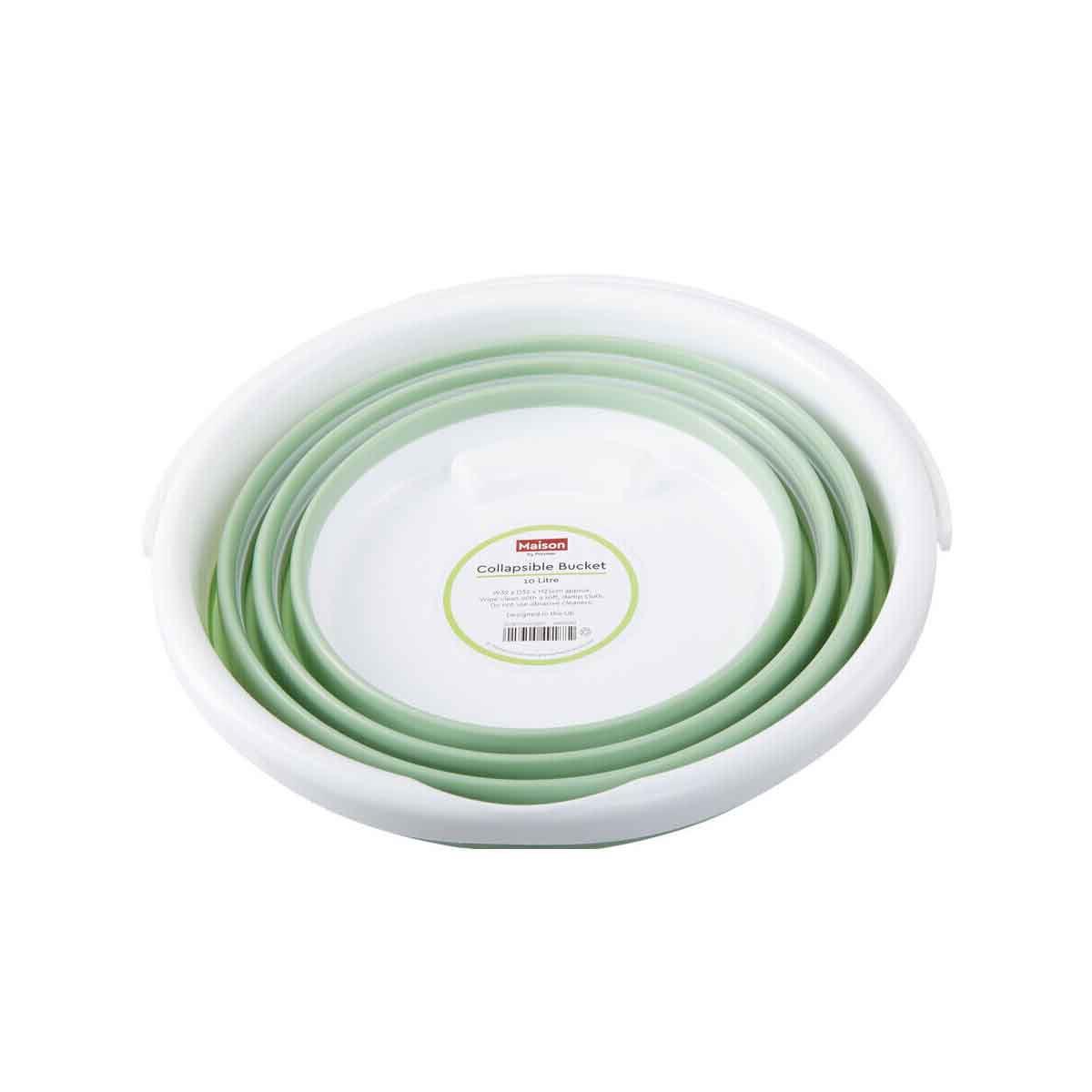 Averill Green White Collapsible Bucket