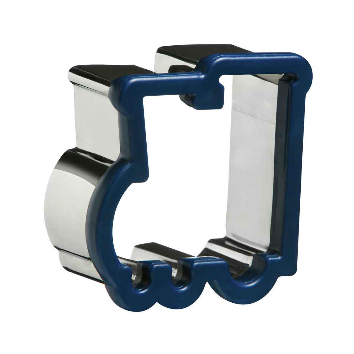 Large Stainless Steel and Blue ABS Train Shape Cookie Cutter