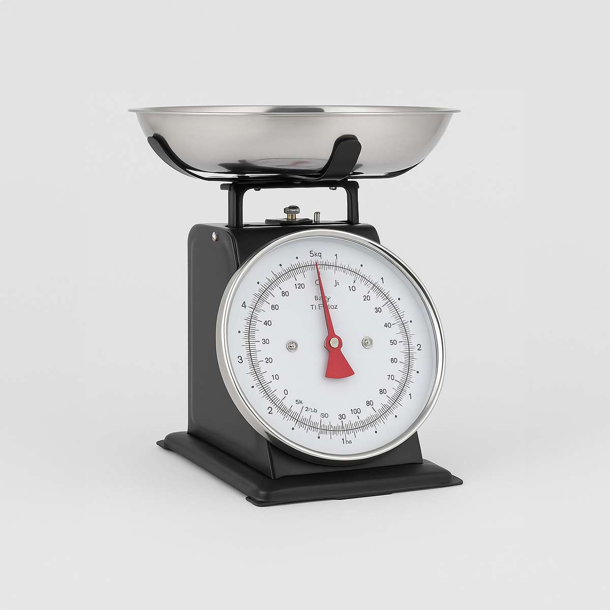 Olivier 5kg Matt Black Retro Kitchen Sca