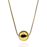 Gold Ball Pendant Necklace