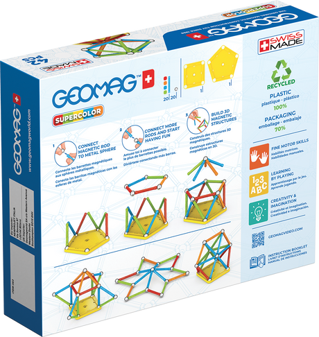 Geomag Supercolor Recycled 42 Pieces Set