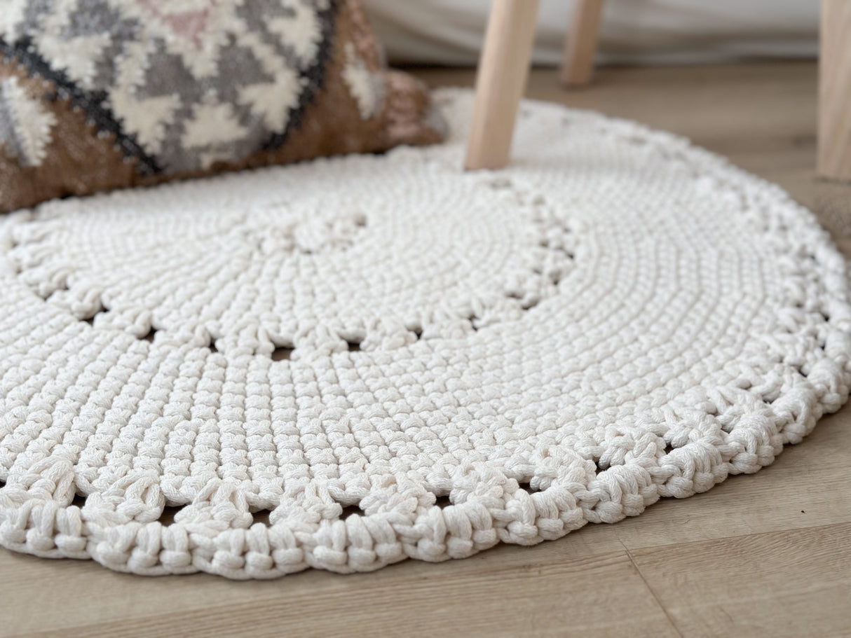 Crochet BOHO Rug | IVORY