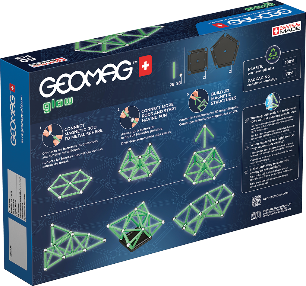 Geomag Glow Recycled 60 Pieces Set