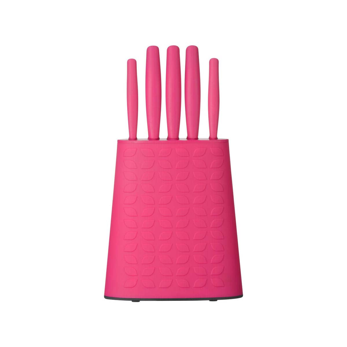 Living Colour 5Pc Hot Pink Knife Block Set