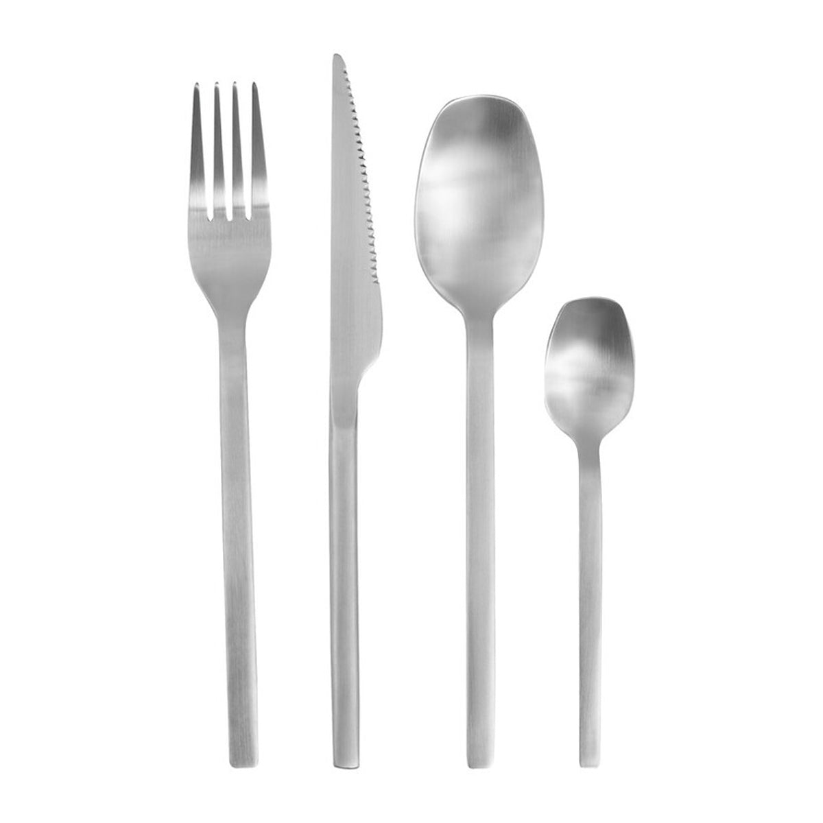 Avie 16 Piece Silver Matte Finish Cutlery Set