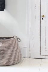 Crochet Basket, Size XL | BEIGE