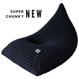 Chunky Knitted Bean Bag | NAVY BLUE