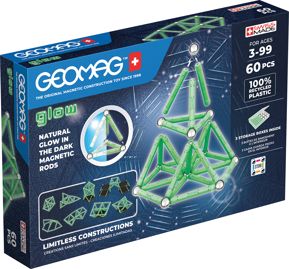 Geomag Glow Recycled 60 Pieces Set