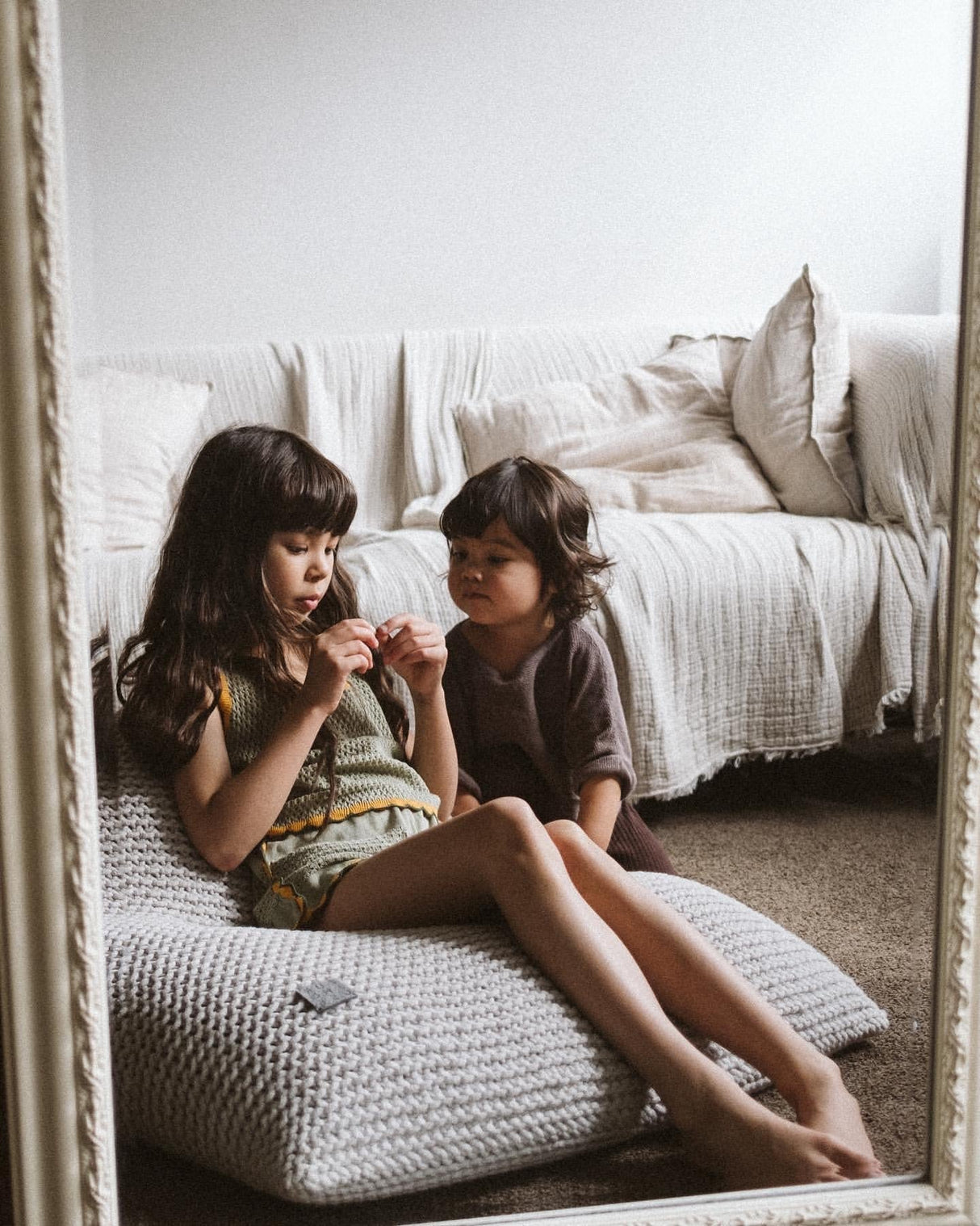 Knitted Bean Bag KIDS | OATMEAL