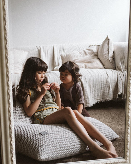 Knitted Bean Bag KIDS | OATMEAL