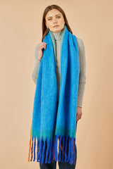 Yumi Blue Colour Block Scarf