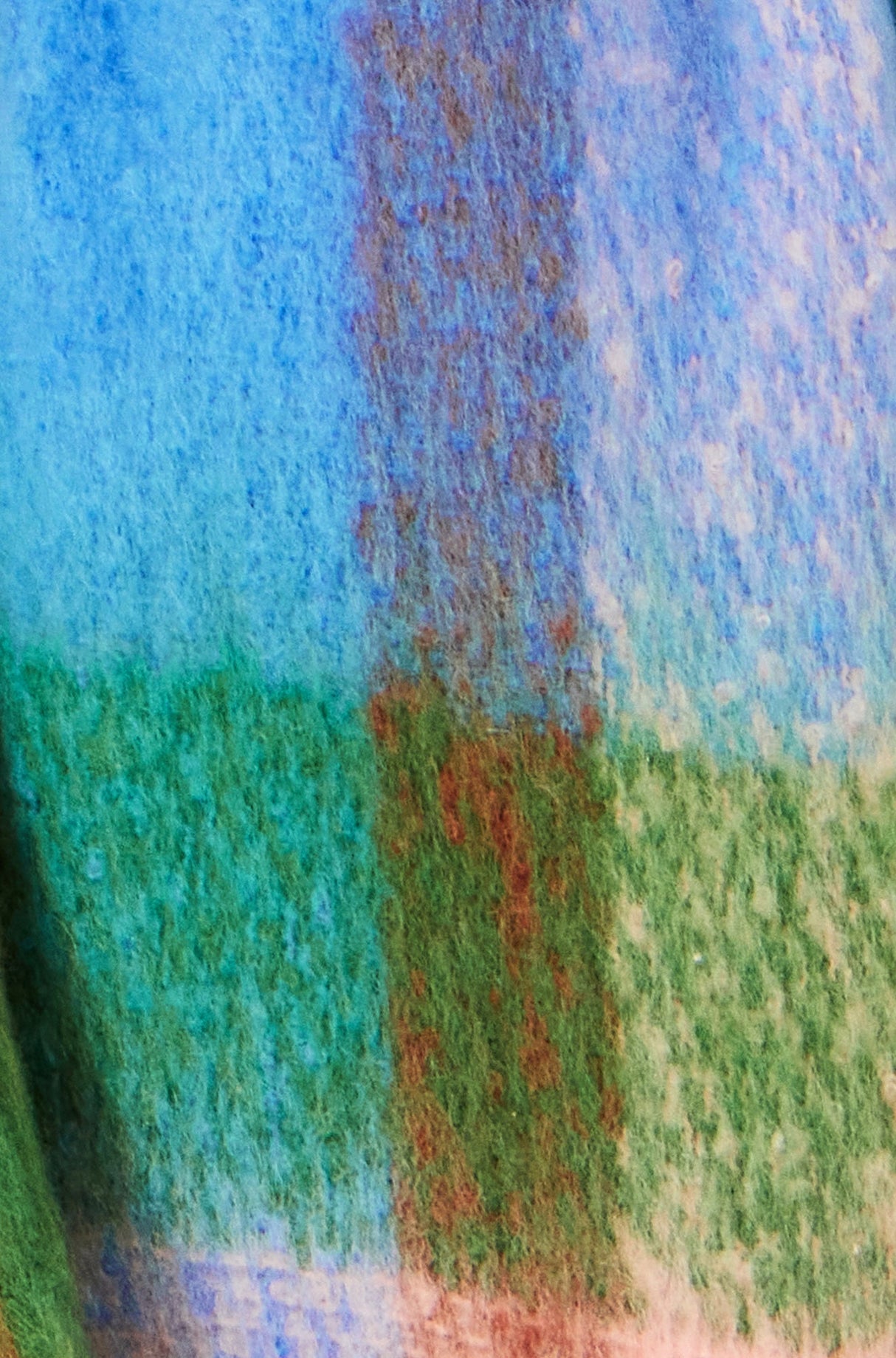 Yumi Blue And Pink Check Soft Scarf