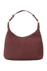Yumi Burgundy Shoulder Bag With Buckle Strap
