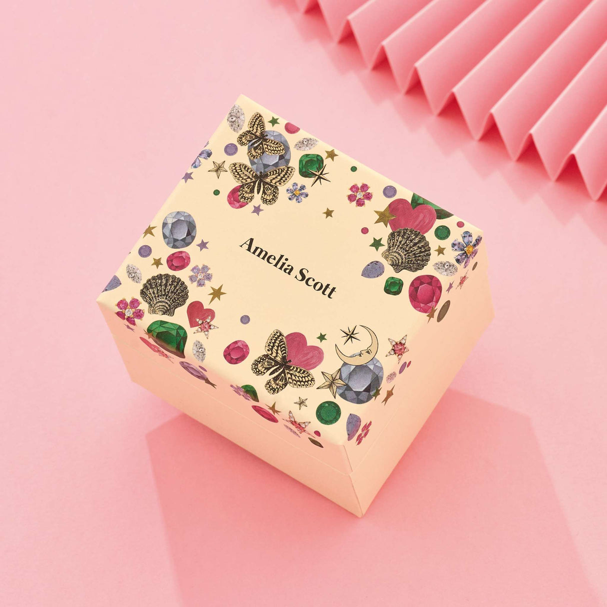 Amelia Icon Print Scrunchie Cream Velvet