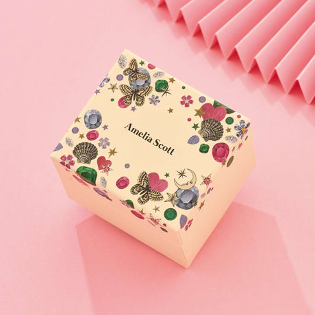 Lucy Cornflower & Sage Stripe Velvet Scrunchie