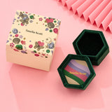 Celeste Cluster Bracelet Blush Pink, Emerald Green & Silver