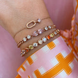 Amelia Antique Oval Bracelet, Pink & Rose Gold