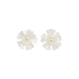 Mother of Pearl Flower Stud
