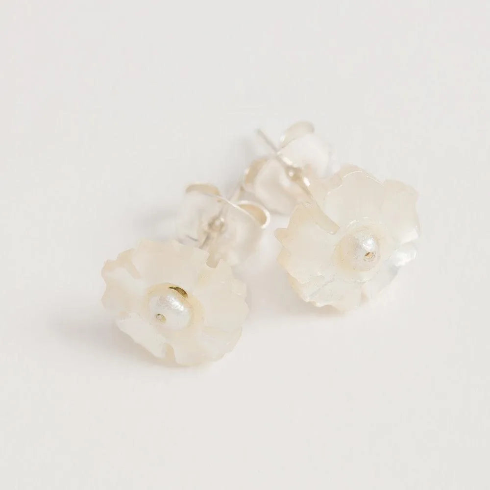 Mother of Pearl Flower Stud