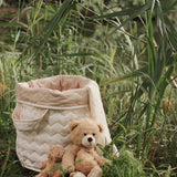 Large Quilted Storage Basket - Nettle Scatter