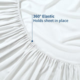 Bamboo Fitted Sheet in White (UK Standard)