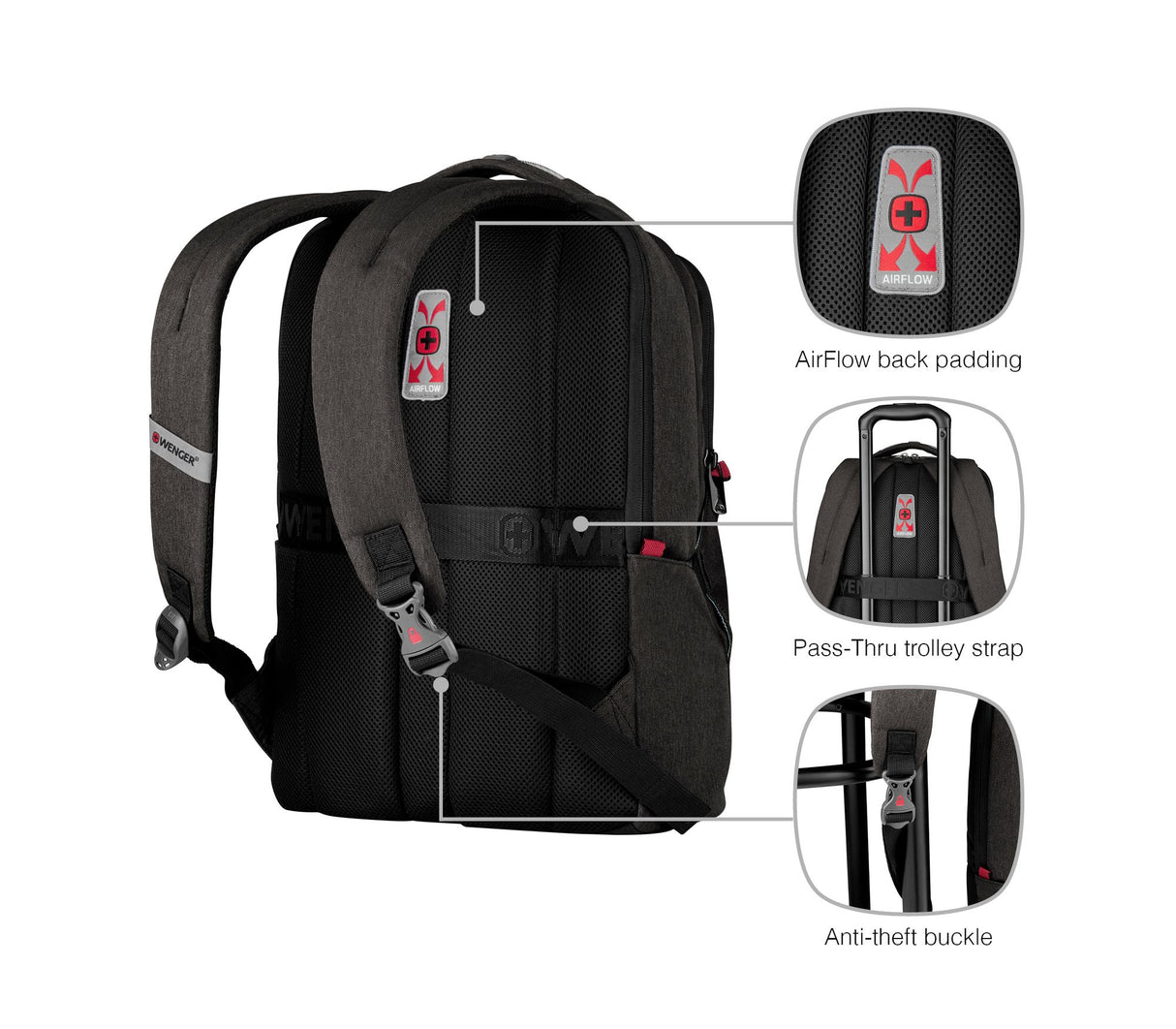 Wenger MX Professional notebook case 40.6 cm (16") Backpack Grey