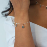 Amelia Aventurine Star & Moon Charm Bracelet | 925 Sterling Silver