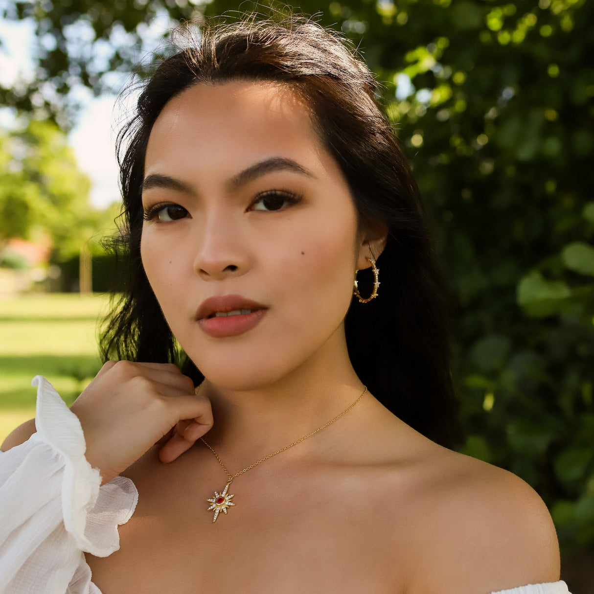 Heidi North Star Birthstone Necklace | 18K Gold Plated