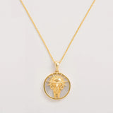 Aries, Gold Zodiac Necklace