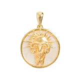 Aries, Gold Zodiac Necklace