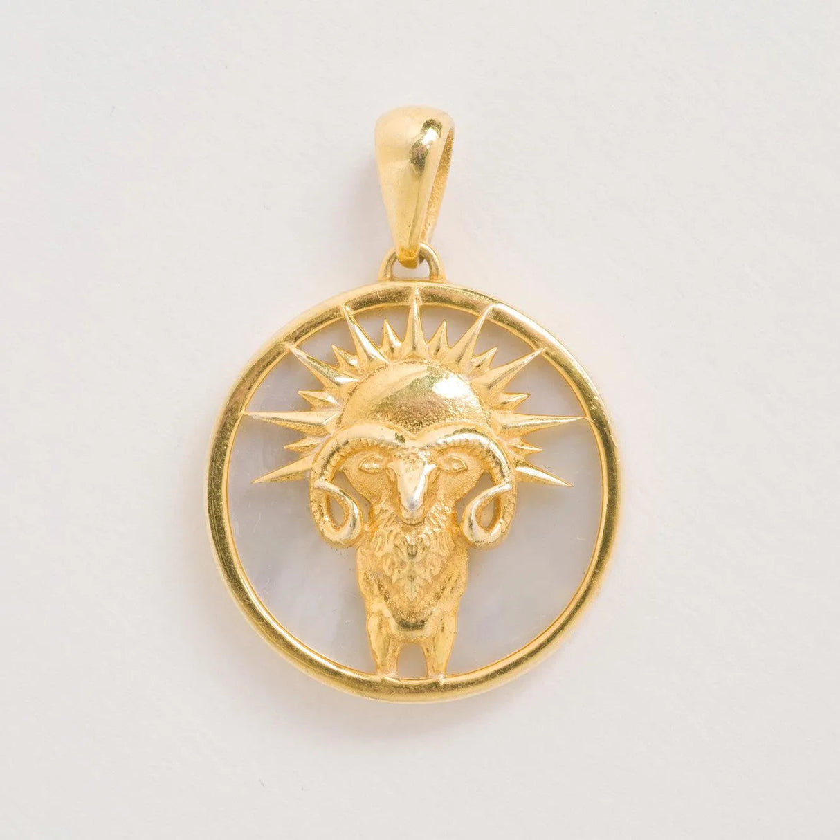 Aries, Gold Zodiac Necklace