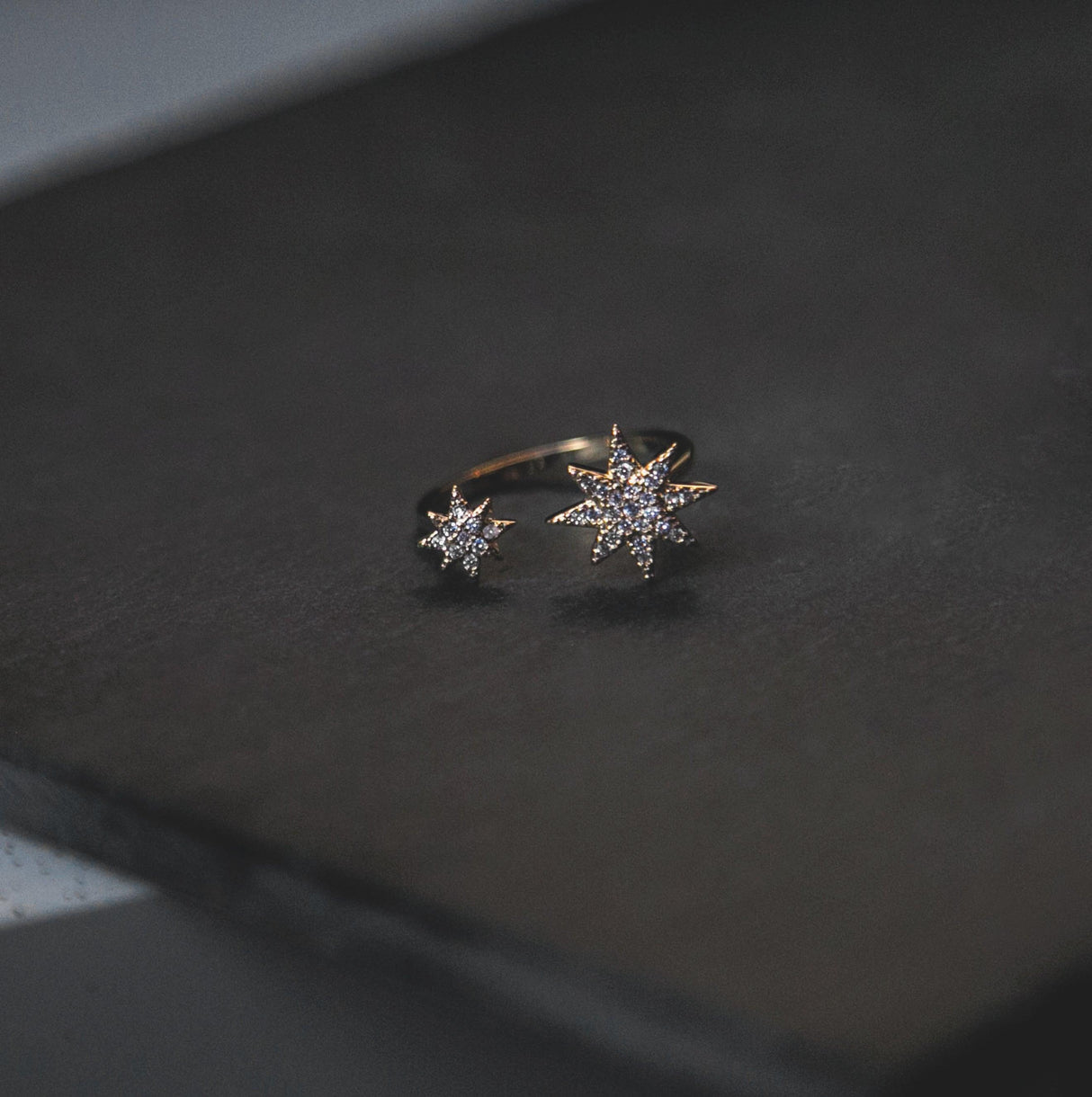 Astrid Double Star Ring | 14K Gold Plated